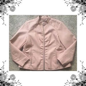 BACCINI FAUX LEATHER JACKET